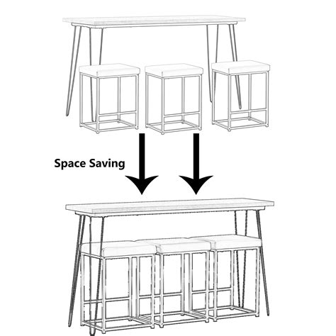 Buy P Purlove Piece Counter Height Table Set Pub Table Set With Long