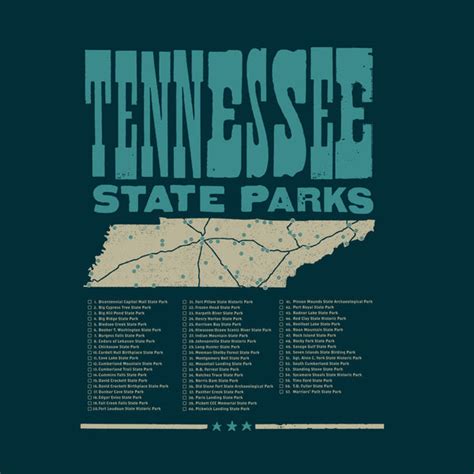 TNSP - 2023 Map Tee (Atlantic) – Tennessee State Parks Online Gift Shop