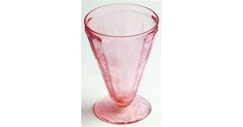 Floral Pink 7 Oz Footed Tumbler By Jeannette Replacements Ltd