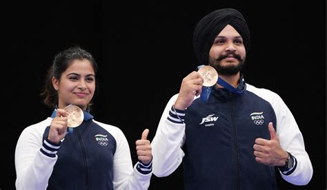 Manu Bhaker Clinches Historic Second Olympic Medal Wins 10m Air Pistol