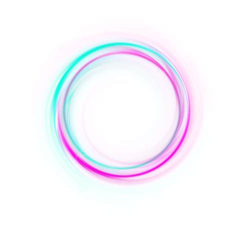 Neon Lights Effect Png Image Circle Green And Pink Neon Border Light Cyber Effect Circle Neon