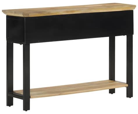 Table Console 110x30x75 Cm Bois De Manguier Massif Brut