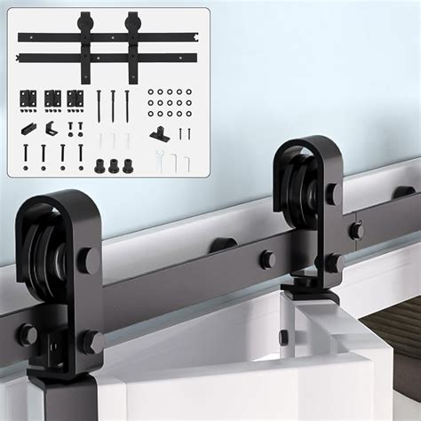 36" Bi-Folding Sliding Barn Door Hardware Kit for Two 10" Bifold Doors