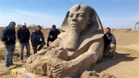 Ai Generative Large Broken Statue Of Ramses Ii Hand In Ancient Egyptian