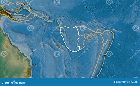 Nova Placa Tectônica De Hebrides Alívio Traço Primeiro Projeção Van