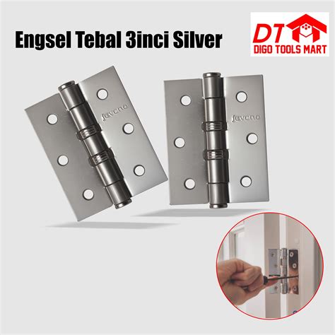 Engsel Tebal 3 Inci Silver Engsel Pintu Jendela Sepasang Lazada Indonesia