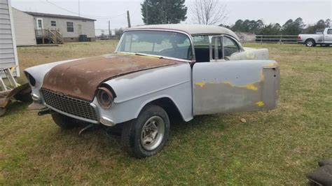 1955 Chevrolet Bel Air 2 Door Hardtop Rolling Project Car For Sale