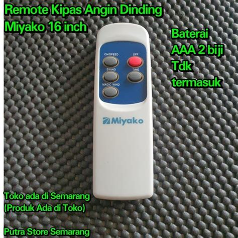 Jual Remote Kipas Angin Dinding Miyako Remot Kipas Angin Miyako Inch