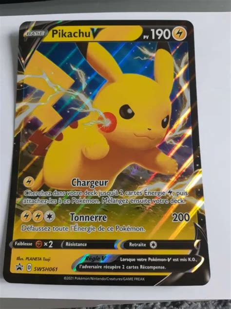 Carte Pok Mon Pikachu V Swsh Jumbo Carte G Ante Promo Fr