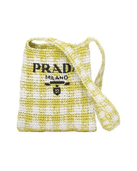 Prada Crochet Crossbody Bag In Metallic Lyst