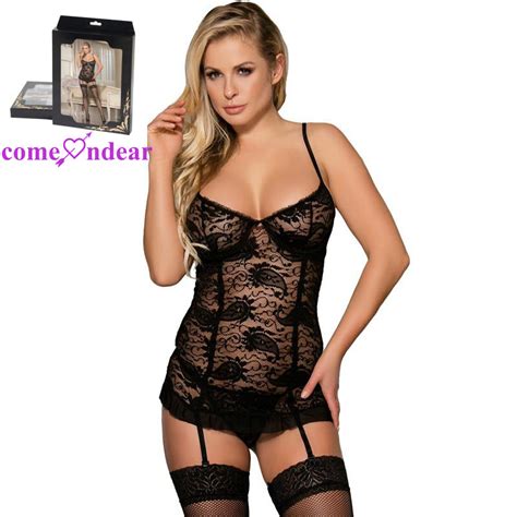 Wholesale Plus Size Women Fashion Black Lace Lingerie Sexy Babydoll