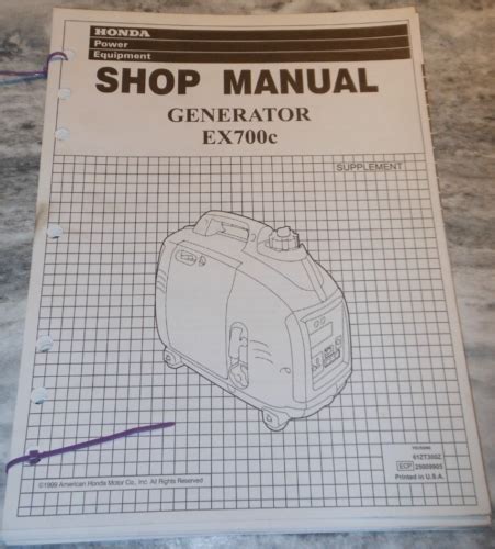 Oem Honda Shop Manual Generator Ex C Ebay