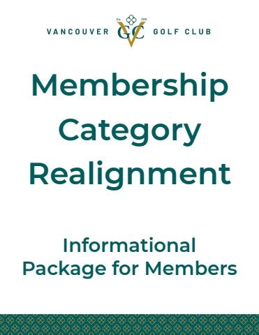 Membership Category Realignment