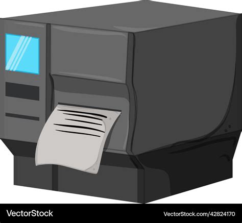 Scanner printer paper cartoon Royalty Free Vector Image