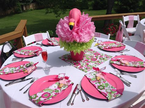 Flamingo Theme Centerpiece Table Centerpiece Flamingo Centerpieces