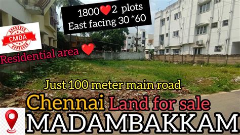 Idno Madambakkam Land For Sale East Facing Plots Just