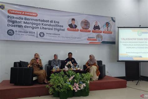 Pemprov Bengkulu Perkuat Literasi Digital Dukung Situasi Kondusif