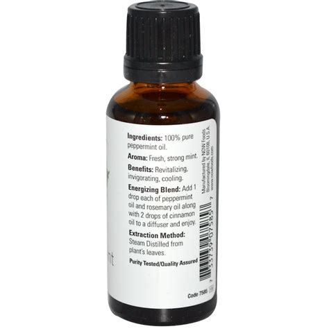 Now Foods Essential Oils Peppermint 1 Fl Oz 30 Ml IHerb