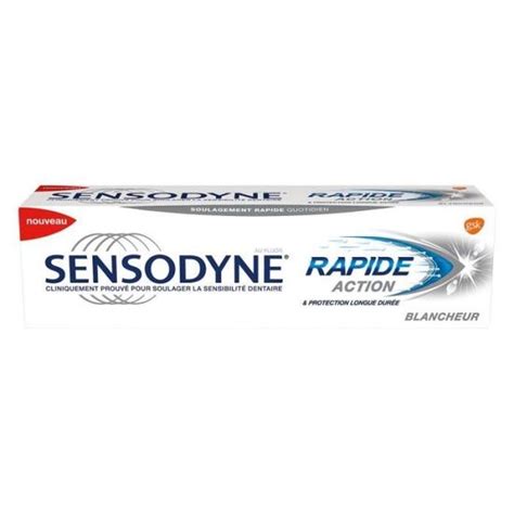 Sensodyne Dentifrice Rapide Action Blancheur 75ml Lot De 3