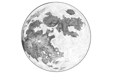 draw  moon  step  step realistic moon drawing tutorial