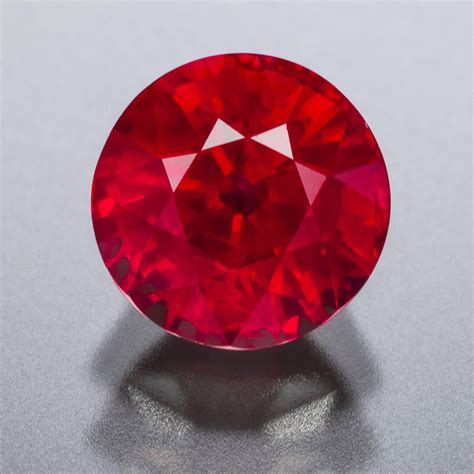 1.59 Carat Burma Ruby, Vivid Red (H), Round Cut