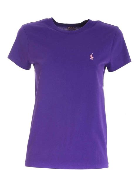 T Shirts Polo Ralph Lauren Branded T Shirt In Purple 211847073002