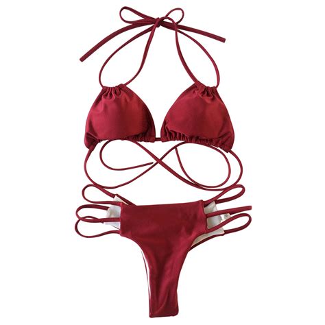 Fashion Mini Micro Bikini Oil Dance Red At The Wholesale Price Buy