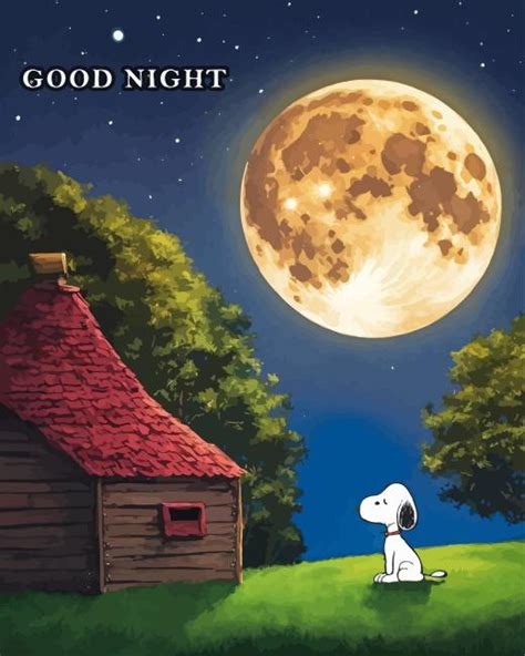 Good Night Snoopy Paint By Numbers – Paint by numbers UK