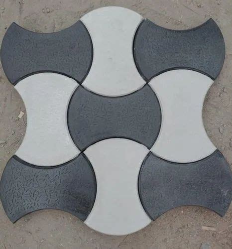 Concrete Back And Grey Round Dumble Interlocking Paver Blocks For