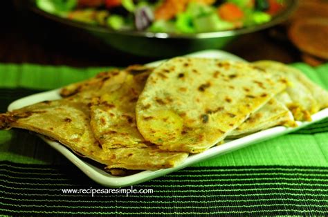 Aloo Paratha Stuffed Indian Flatbread With Cooked Potato