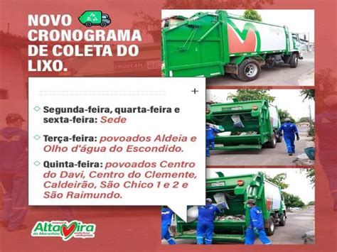 Confira O Novo Cronograma Da Coleta De Lixo Em Altamira MA