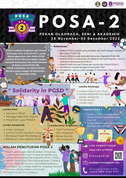 Planning Gelaran POSA 2 Prodi PGSD Tahun 2022 Institut Shanti Bhuana