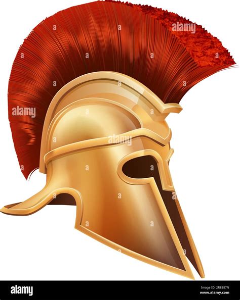 Illustration of an ancient Greek Warrior helmet, Spartan helmet, Roman ...