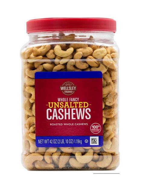 Whole Fancy Unsalted Roasted Cashews Oz Walmart