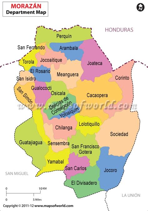 Morazan El Salvador Map