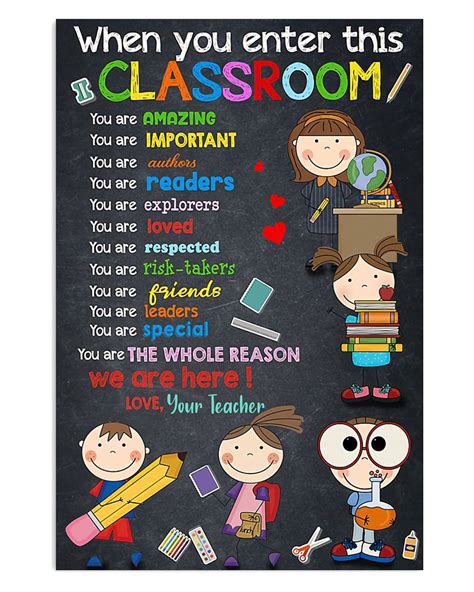 Teacher Classroom When You Enter This Classroom Back To School Poster