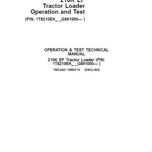 John Deere Loader The Repair Manual