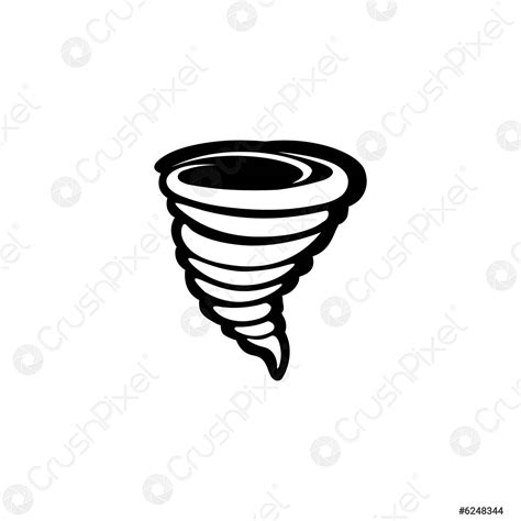 Tornado Symbol Vector Illustration Stock Vector 6248344 Crushpixel