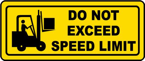 Do Not Exceed Speed Limit Label Get Off Now