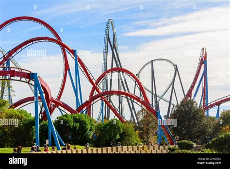 Cotarragona Spain October 2021 Shambhala Is A Steel Hyper Coaster