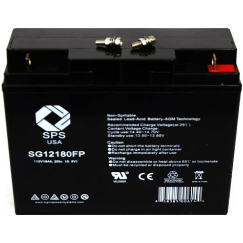 Sps Brand 12v 18ah Replacement Battery For Portalac Gs Pe12v17 Bolt