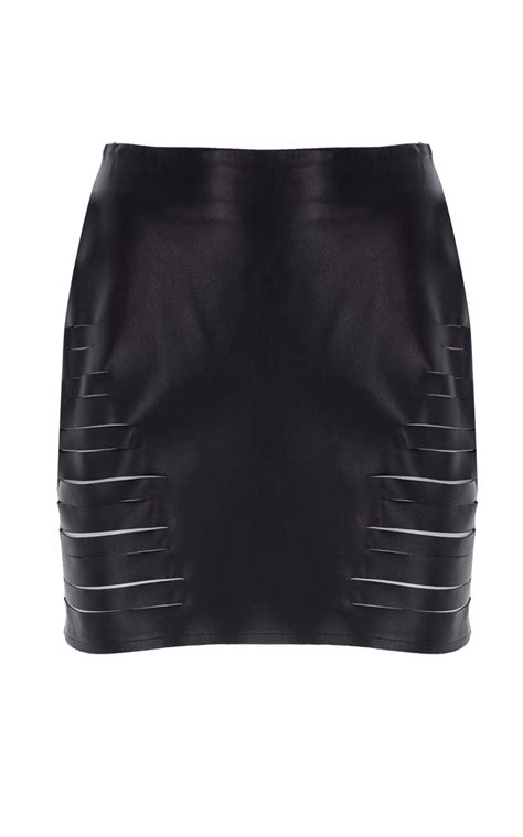 Buy Zeynep Ar Ay Mini Leather Skirt Black At Off Editorialist