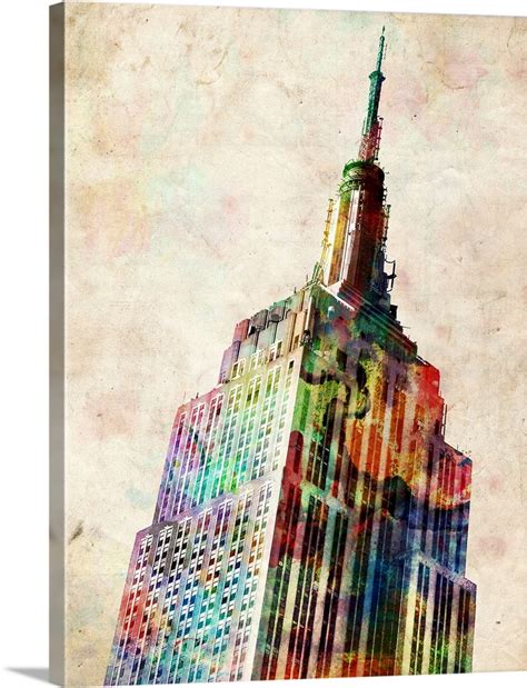 Empire State Building watercolor illustration Wall Art, Canvas Prints, Framed Prints, Wall Peels ...