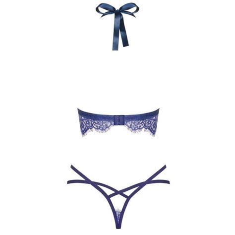 Lingerie Fine Ensemble Pi Ces Dentelle Bleue