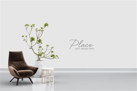 Premium PSD Interior Living Room Wall Mockups