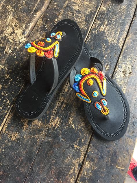 Maasai Beaded Leather Sandals Colorful Tstrap Sandals For Women