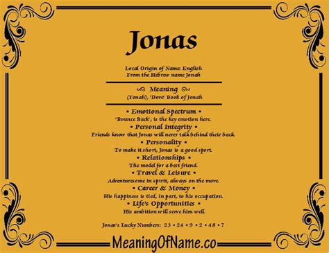 Jonas Meaning Of Name Names With Meaning Names Meant To Be