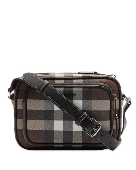 Burberry Paddy Giant Check Shoulder Bag In Black For Men Lyst