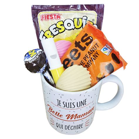 Mug bonbon années 70 Je suis une belle maman qui déchire