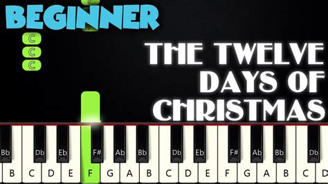 Twelve Days Of Christmas BEGINNER PIANO TUTORIAL SHEET MUSIC By